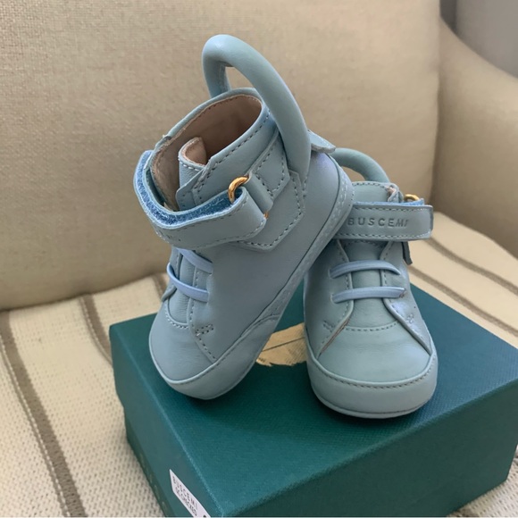 Buscemi Italian Hand Crafted Leather Shoes - Blue NWB - Picture 3 of 5